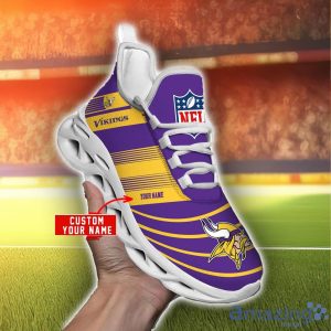 NFL Sport Shoes Minnesota Vikings Max Soul Shoes Personalized Name Sneakers image NFL Sport Shoes Minnesota Vikings Max Soul Shoes Personalized Name Sneakers Product Photo 3