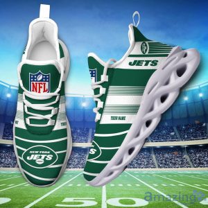 NFL Sport Shoes New York Jets Max Soul Shoes Personalized Name Sneakers Product Photo 1