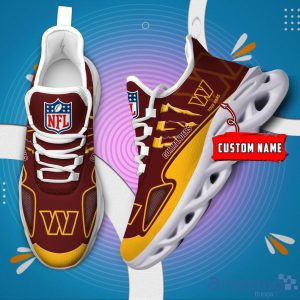 NFL Washington Commanders Custom Name Max Soul Shoes Sneakers Special Gift For Fans Sports Product Photo 2