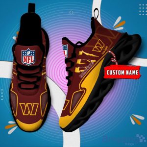 NFL Washington Commanders Custom Name Max Soul Shoes Sneakers Special Gift For Fans Sports Product Photo 1