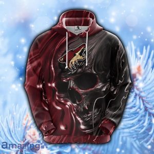 NHL Phoenix Coyotes Skull Red Hoodie, Zip Hoodie 3D All Over Print Meticulous Seams For Fans Product Photo 1
