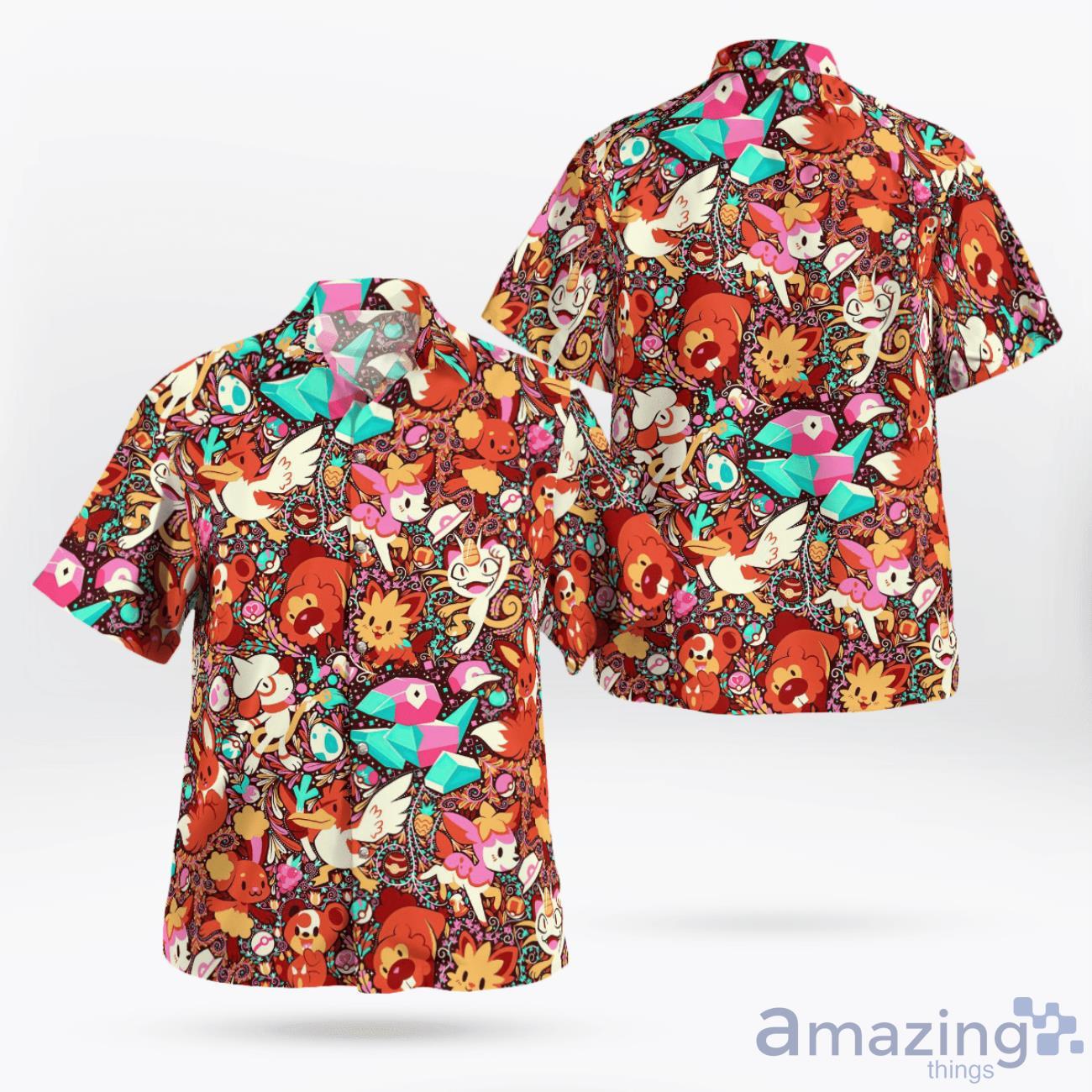 Normal System Pokemon Hawaiian Shirt 3D All Over Printed Hawaii Shirt Summer Gift image Normal System Pokemon Hawaiian Shirt 3D All Over Printed Hawaii Shirt Summer Gift Product Photo 1
