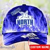 North Melbourne Kangaroos AFL Fire Pattern 3D Cap Custom Name Special Gift For Fans