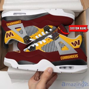 Personalized Name Washington Commanders Personalized Air Jordan 4 Shoes Trending Men Women Sneakers Sport Fans Gift Product Photo 3