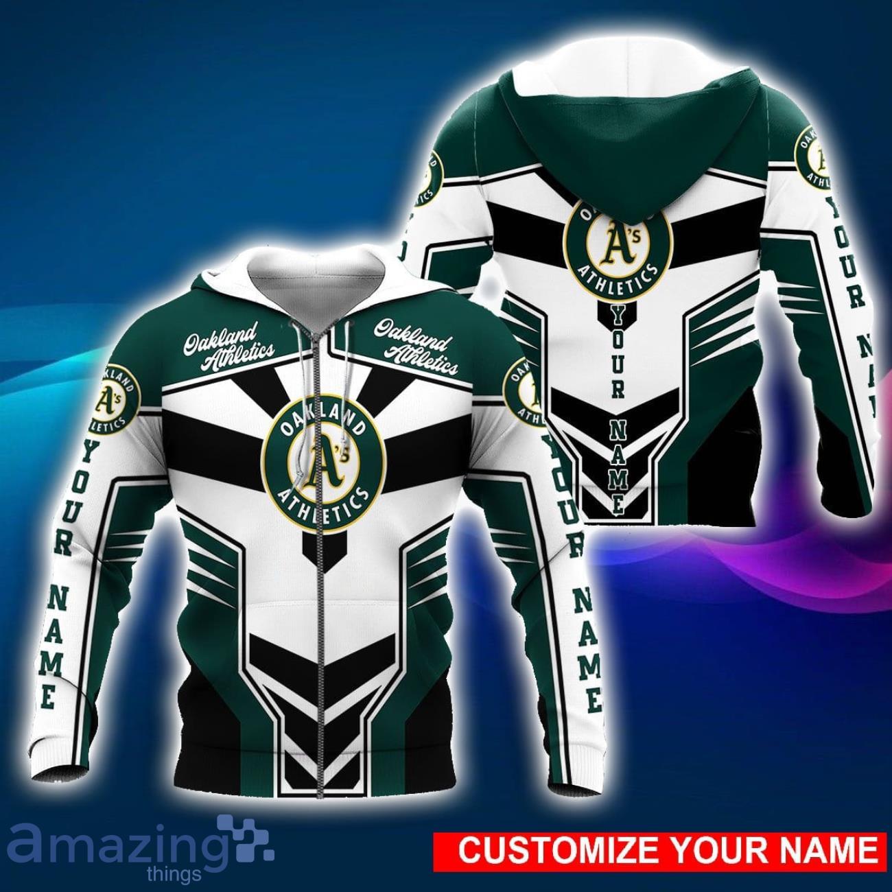 Oakland Athletics 3D Hoodie All Over Printed Personalized Name Special Design For Fans image Oakland Athletics 3D Hoodie All Over Printed Personalized Name Special Design For Fans Product Photo 1
