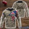Ohio State Buckeyes Custom Name T-Shirt Hoodie Sweatshirt Flag And Camo Pattern Father’s Day Gift Perfect Gift For Sport Fans