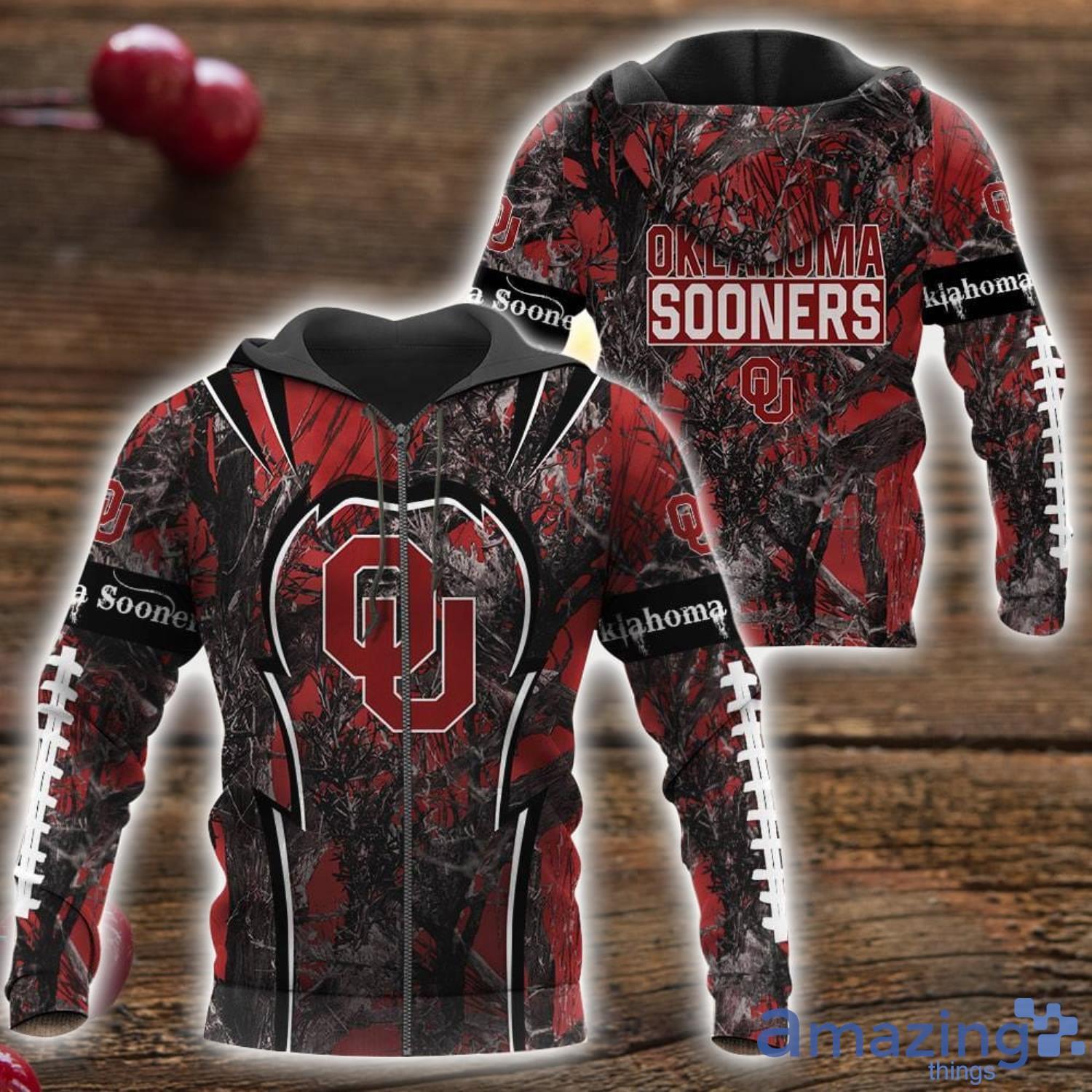 Oklahoma Sooners Camo Hunting 3D All Over Printed T Shirt Hoodie Sweatshirt For Big Fans image Oklahoma Sooners Camo Hunting 3D All Over Printed T-Shirt Hoodie Sweatshirt For Big Fans Product Photo 4