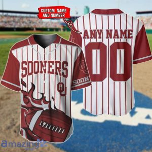 Oklahoma Sooners Custom Name And Number Baseball Jersey Shirt NCAA Fans Gift Product Photo 1
