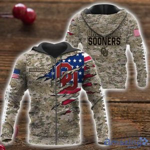 Oklahoma Sooners Custom Name T-Shirt Hoodie Sweatshirt Flag And Camo Pattern Father's Day Gift Perfect Gift For Sport Fans Product Photo 4