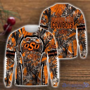 Oklahoma State Cowboys Camo Hunting 3D All Over Printed T-Shirt Hoodie Sweatshirt For Big Fans Product Photo 2