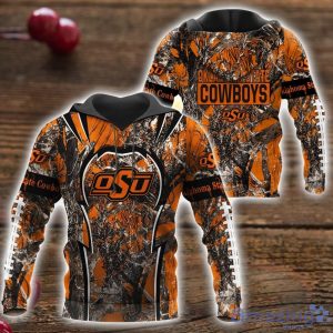 Oklahoma State Cowboys Camo Hunting 3D All Over Printed T-Shirt Hoodie Sweatshirt For Big Fans Product Photo 1