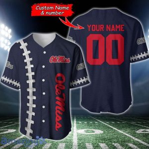Ole Miss Rebels BaseBall jersey Shirt Custom Name & Custom Number For Fans Product Photo 1