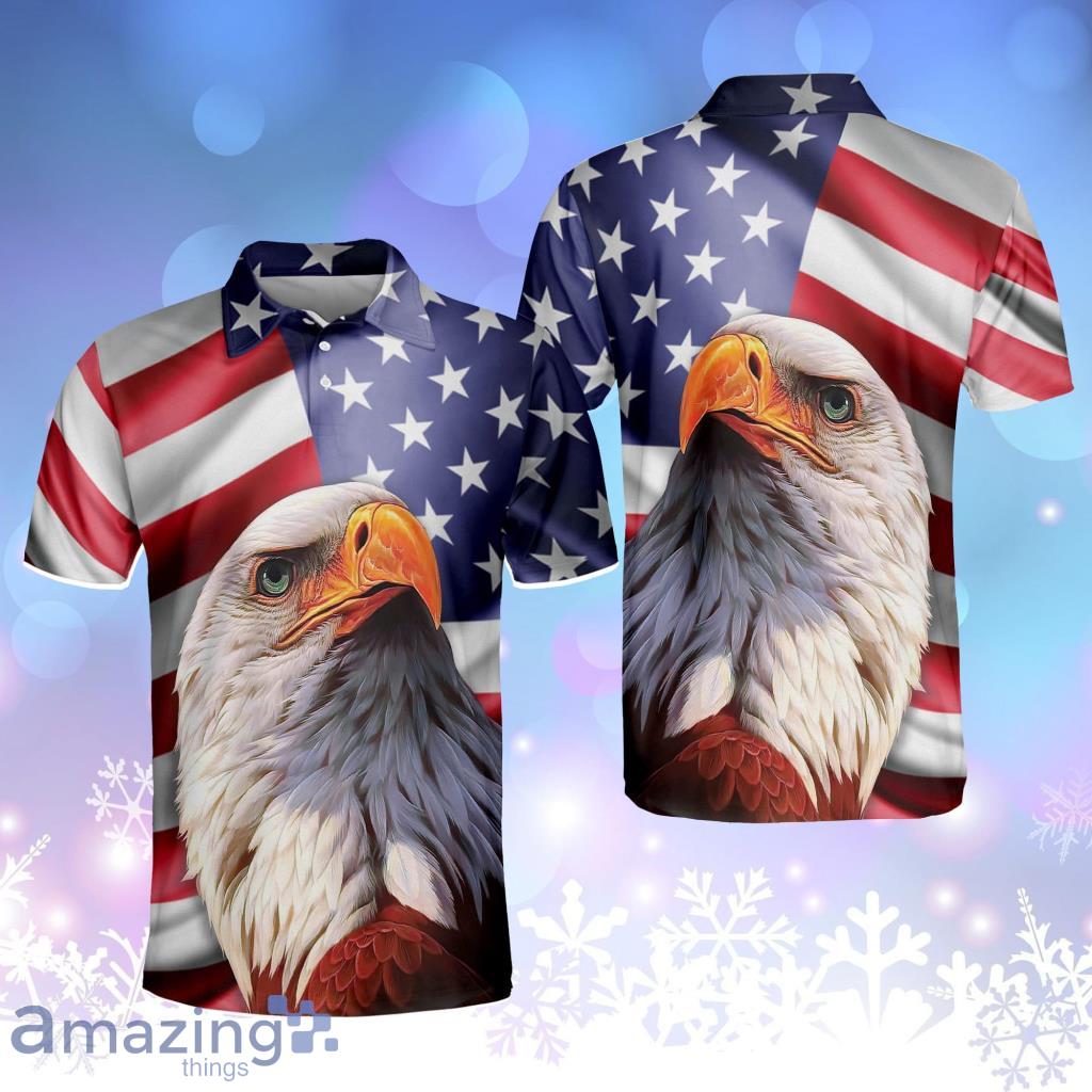 Patriotic American Design With Eagle Polo Shirt image Patriotic American Design With Eagle Polo Shirt Product Photo 1