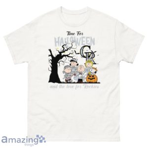 Peanuts Time For Halloween And The Love For Colorado Rockies Shirt Product Photo 3