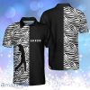 Personalized 2d Zebra Pattern Golf Personalized Cool Black And White Zebra Personalized Polo Shirt