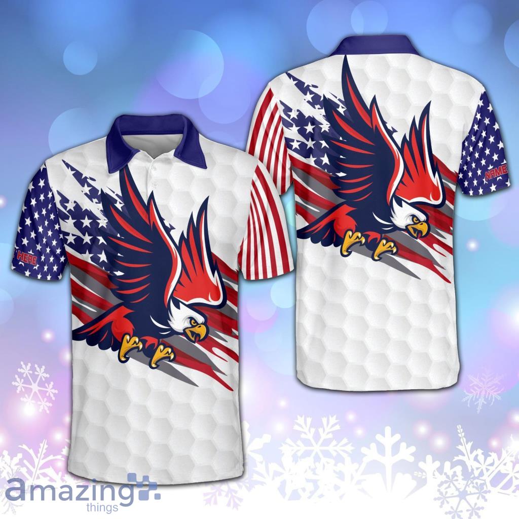 Personalized American Flag Golf Versatile Personalized Polo Shirt image Personalized American Flag Golf Versatile Personalized Polo Shirt Product Photo 1