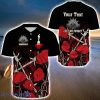 Personalized Anzac Day Camouflage Poppy & Barbed Wire Baseball Jersey Shirt