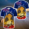 Personalized Australia Anzac Day Soldier Salute Baseball Jersey Shirt