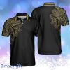 Personalized Golden Floral Paisley Golf Personalized Polo Shirt