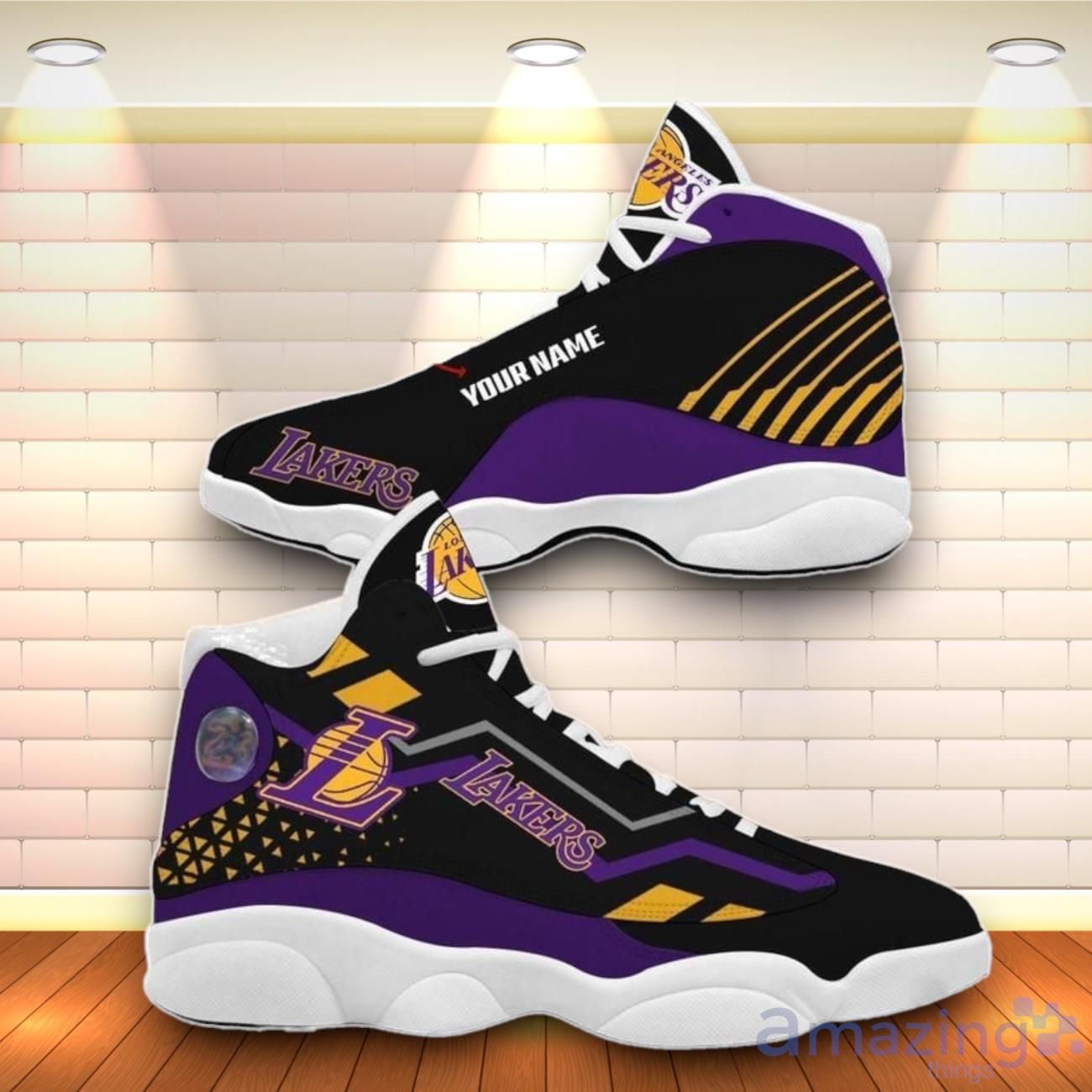 Personalized Kobe Bryant Los Angeles Lakers Football Nba Air Jordan 13 Sneaker Shoes image Personalized Kobe Bryant Los Angeles Lakers Football Nba Air Jordan 13 Sneaker Shoes Product Photo 1