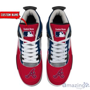 Personalized Name Atlanta Braves Personalized Air Jordan 4 Shoes Trending Men Women Sneakers Sport Fans Gift Product Photo 3