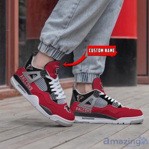 Personalized Name Atlanta Falcons Personalized Air Jordan 4 Shoes Trending Men Women Sneakers Sport Fans Gift Product Photo 2