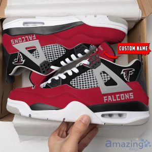 Personalized Name Atlanta Falcons Personalized Air Jordan 4 Shoes Trending Men Women Sneakers Sport Fans Gift Product Photo 3