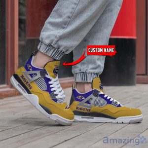 Personalized Name Baltimore Ravens Personalized Air Jordan 4 Shoes Trending Men Women Sneakers Sport Fans Gift Product Photo 2