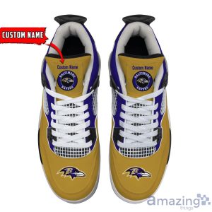 Personalized Name Baltimore Ravens Personalized Air Jordan 4 Shoes Trending Men Women Sneakers Sport Fans Gift Product Photo 4
