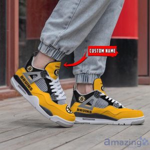 Personalized Name Boston Bruins Personalized Air Jordan 4 Shoes Trending Men Women Sneakers Sport Fans Gift Product Photo 2
