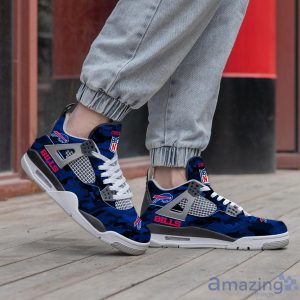 Personalized Name Buffalo Bills Camo Personalized Air Jordan 4 Shoes Trending Men Women SneakersLogo Sport Team Shoes Product Photo 2
