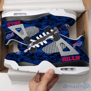 Personalized Name Buffalo Bills Camo Personalized Air Jordan 4 Shoes Trending Men Women SneakersLogo Sport Team Shoes Product Photo 1