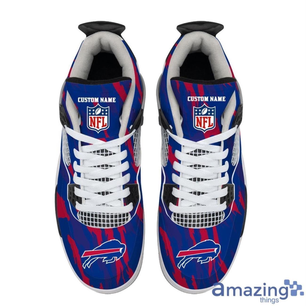 Personalized Name Buffalo Bills Personalized Air Jordan 4 Shoes Trending Men Women Sneakers Men Women Sport Gift image Personalized Name Buffalo Bills Personalized Air Jordan 4 Shoes Trending Men Women Sneakers Men Women Sport Gift Product Photo 4