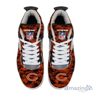 Personalized Name Chicago Bears Camo Personalized Air Jordan 4 Shoes Trending Men Women SneakersLogo Sport Team Shoes Product Photo 3