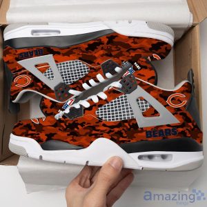 Personalized Name Chicago Bears Camo Personalized Air Jordan 4 Shoes Trending Men Women SneakersLogo Sport Team Shoes Product Photo 1