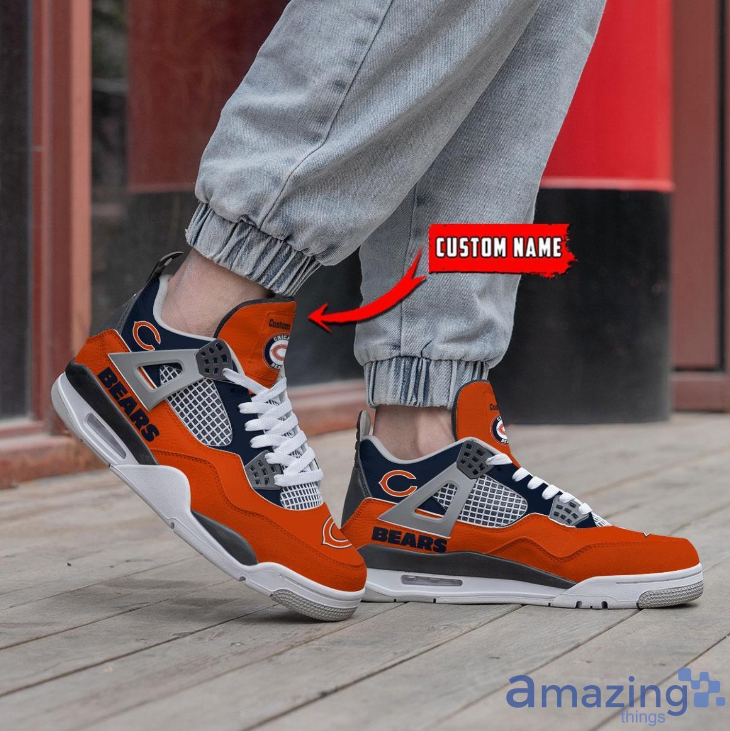 Personalized Name Chicago Bears Personalized Air Jordan 4 Shoes Trending Men Women Sneakers Sport Fans Gift image Personalized Name Chicago Bears Personalized Air Jordan 4 Shoes Trending Men Women Sneakers Sport Fans Gift Product Photo 2
