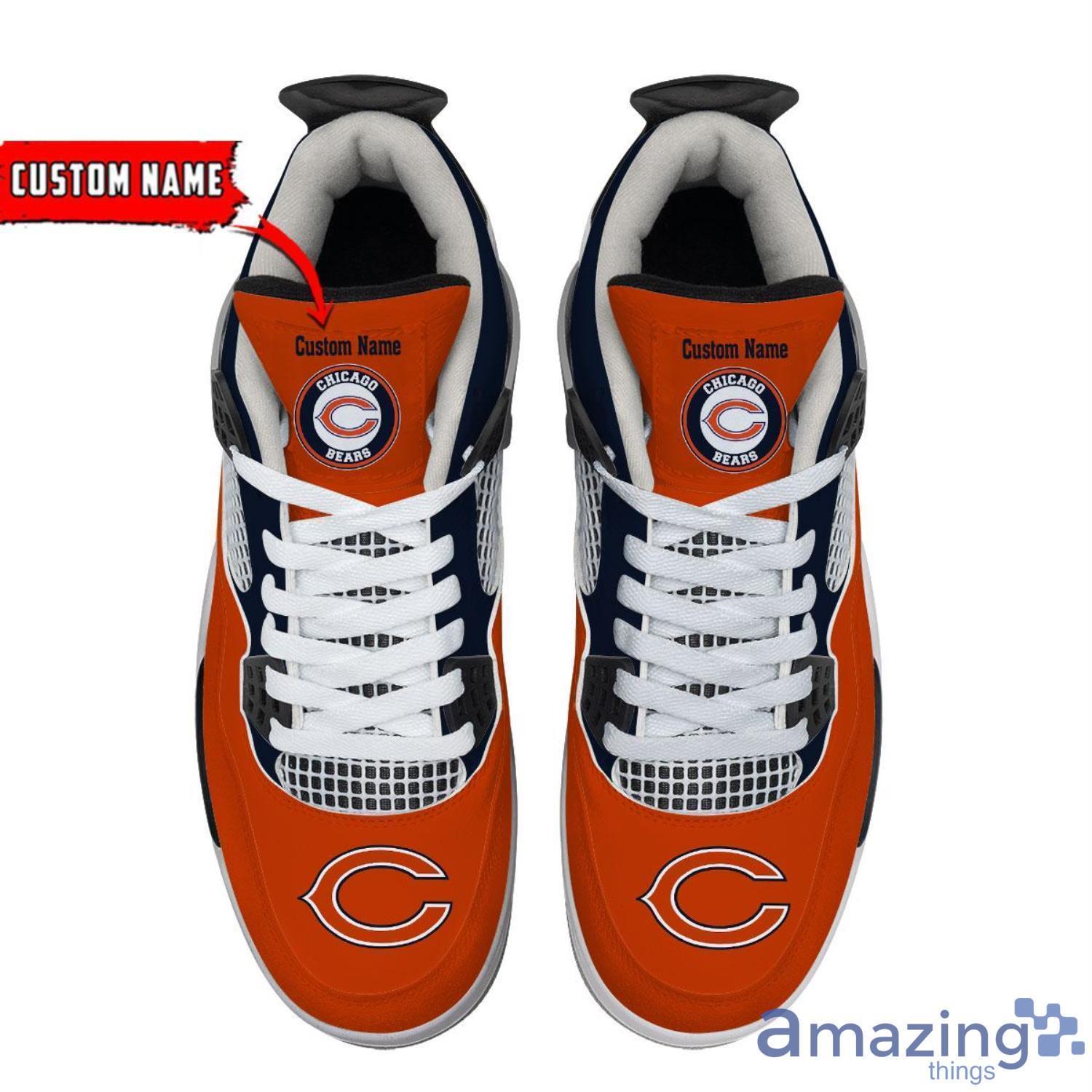 Personalized Name Chicago Bears Personalized Air Jordan 4 Shoes Trending Men Women Sneakers Sport Fans Gift image Personalized Name Chicago Bears Personalized Air Jordan 4 Shoes Trending Men Women Sneakers Sport Fans Gift Product Photo 4
