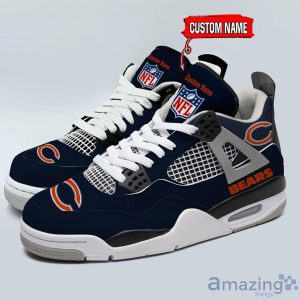 Personalized Name Chicago Bears Personalized Air Jordan 4 Shoes Trending Men Women Sneakers Unique Gift For Fans Product Photo 2