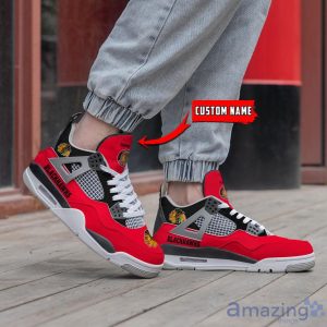 Personalized Name Chicago Blackhawks Personalized Air Jordan 4 Shoes Trending Men Women Sneakers Sport Fans Gift Product Photo 2
