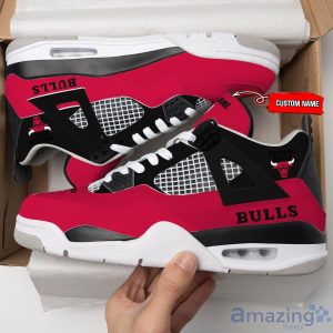 Personalized Name Chicago Bulls Personalized Air Jordan 4 Shoes Trending Men Women Sneakers Sport Fans Gift Product Photo 3