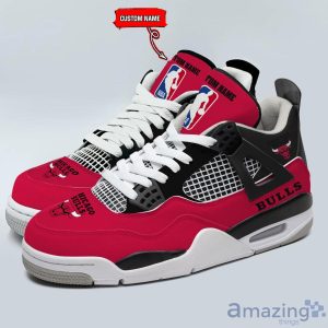 Personalized Name Chicago Bulls Personalized Air Jordan 4 Shoes Trending Men Women Sneakers Sport Fans Gift Product Photo 1