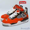 Personalized Name Cleveland Browns Personalized Air Jordan 4 Shoes Trending Men Women Sneakers Sport Fans Gift