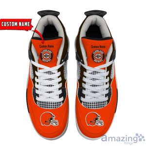 Personalized Name Cleveland Browns Personalized Air Jordan 4 Shoes Trending Men Women Sneakers Sport Fans Gift Product Photo 4