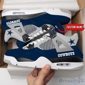 Personalized Name Dallas Cowboys Personalized Air Jordan 4 Shoes Trending Men Women Sneakers Sport Fans Gift Product Photo 3
