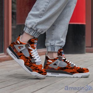 Personalized Name Denver Broncos Camo Personalized Air Jordan 4 Shoes Trending Men Women SneakersLogo Sport Team Shoes Product Photo 2