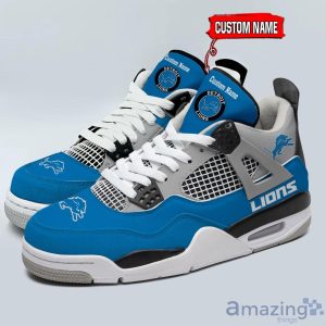 Personalized Name Detroit Lions Personalized Air Jordan 4 Shoes Trending Men Women Sneakers Sport Fans Gift Product Photo 1