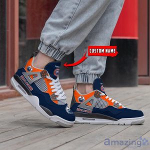Personalized Name Edmonton Oilers Personalized Air Jordan 4 Shoes Trending Men Women Sneakers Sport Fans Gift Product Photo 2