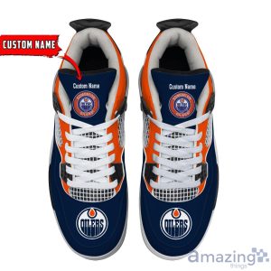 Personalized Name Edmonton Oilers Personalized Air Jordan 4 Shoes Trending Men Women Sneakers Sport Fans Gift Product Photo 4