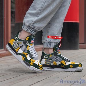 Personalized Name Green Bay Packers Personalized Air Jordan 4 Shoes Trending Men Women Sneakers New Design Product Photo 2