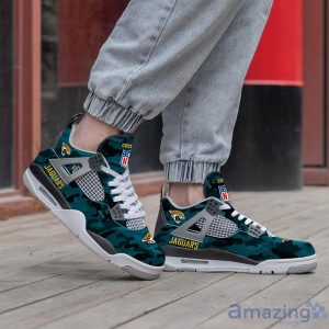 Personalized Name Jacksonville Jaguars Camo Personalized Air Jordan 4 Shoes Trending Men Women SneakersLogo Sport Team Shoes Product Photo 2